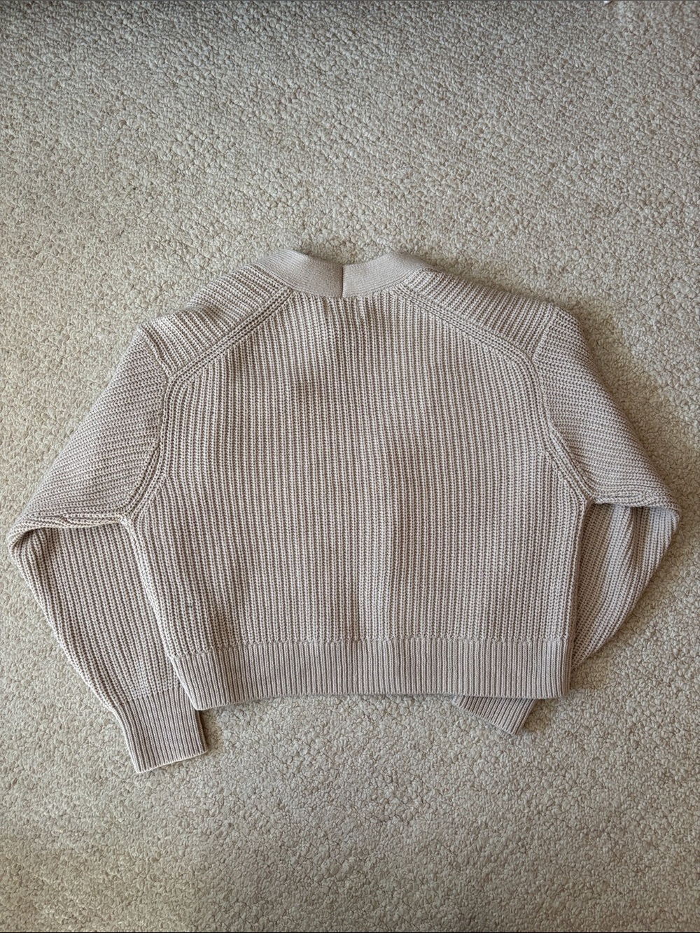H&M Beige Ribbed Button-Front Cardigan - Picture 2 of 6